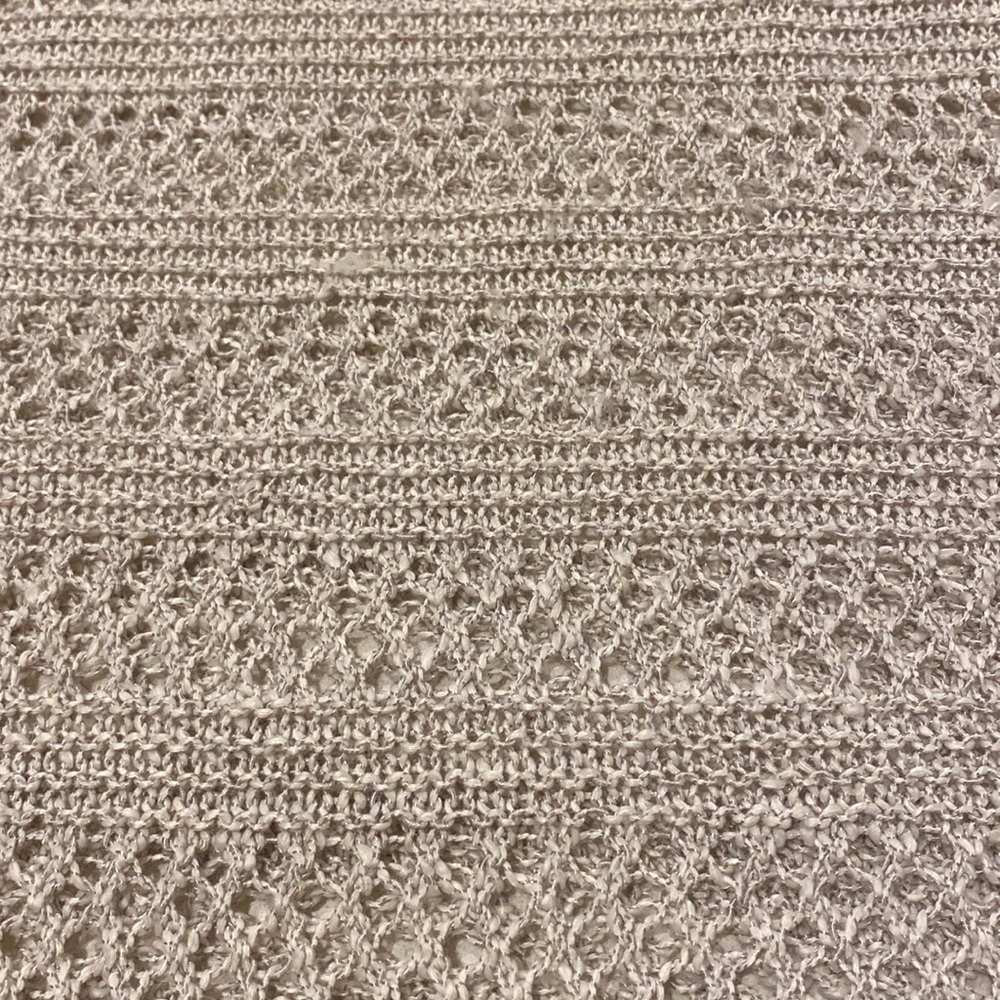 Zozo Crochet Sweater Oatmeal Womens Size Large Scoop Neck - Picture 9 of 10